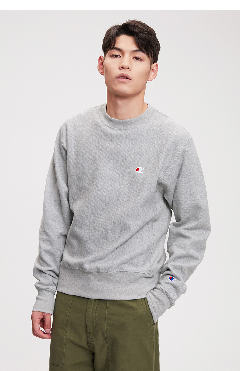 Champion/冠军 男女款美版小标logo抓绒卫衣 图7