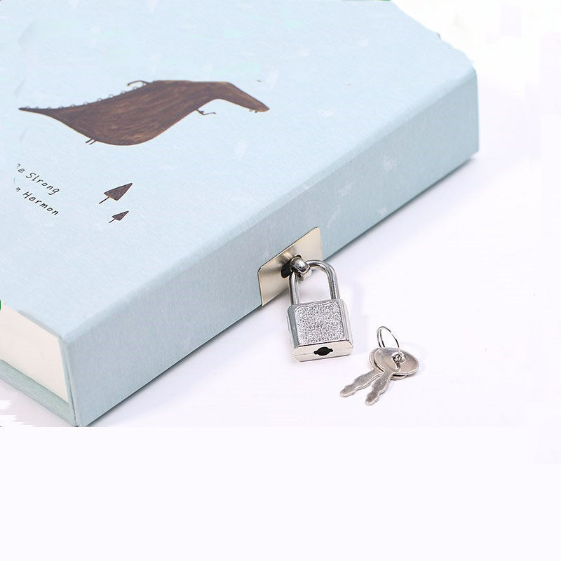 Yue Ji thick notebook office key lock password book mini small notebook with lock simple blank diary
