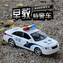 Storytelling music Large inertial police car Public security car bridge car taxi Childrens toy car Boy car model