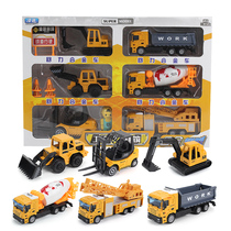 Childrens toy car boy alloy engineering car Fire truck Police Military tank model boy pullback car