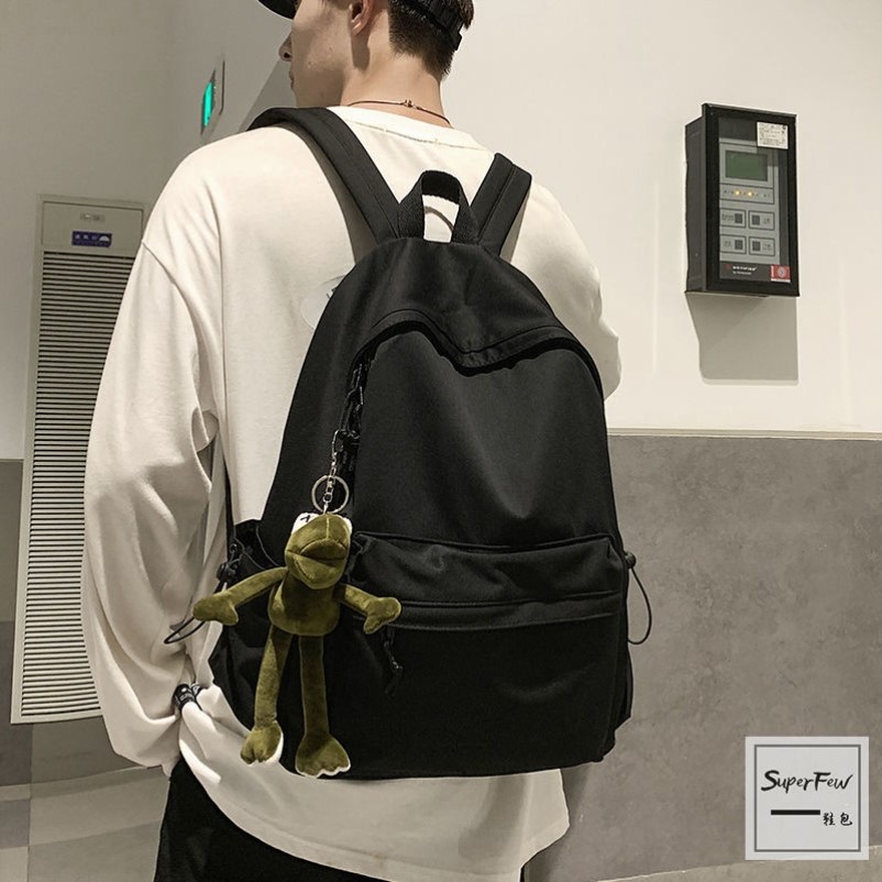 British style backpack small schoolbag boys Korean version black male student junior high school student schoolbag male high school student backpack