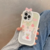 Apple, милый совместимый кролик, чехол для телефона, прозрачный iPhone14 Pro, креативный защитный чехол, с медвежатами, iphone, 12/, новая коллекция, 11promax