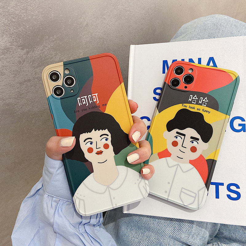 Heh, the girl haha boy applies the iPhone 11Pro mobile phone case promisax Apple x couple xr xs max network red xsmax iPhone