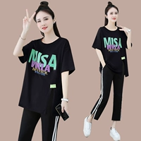 Черный комплект, футболка, штаны