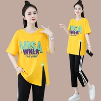 Желтый комплект, футболка, штаны