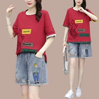 Красный комплект, футболка, шорты