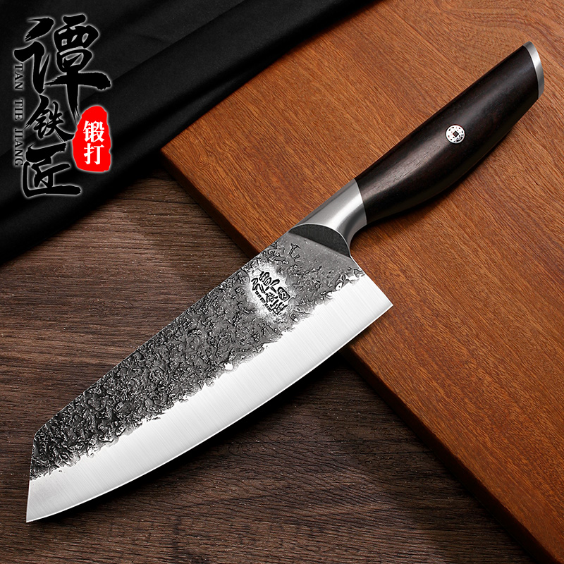 Tan blacksmith hand forged 7Cr17MoV sashimi knife sushi knife fish raw special knife cut meat fish fillet kitchen knife Japanese style