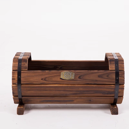 Маленькая коробка для выращивания растений, прямоугольный цветочный горшок из натурального дерева