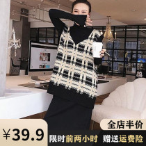 Pregnant women autumn and winter loose suit fashion model age-reduction jumpsuit dress foreign spring clothing 2021 Hot Mom personality tide mother