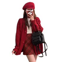 Maternity wear autumn and winter 2024 new sweater womens gentle top bottoming shirt loose lazy style winter thickened jacket