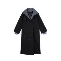 Maternity wear autumn and winter outer wear woolen coat internet celebrity fashion mid-length top large size loose coat for little people