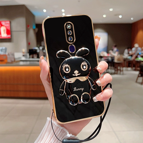 Oppo, TikTok, совместимый чехол для телефона, кролик, трехмерная трубка, мультяшный милый защитный чехол, модная элитная креативная защитная сумка, новая коллекция, защита при падении, городской стиль, популярно в интернете