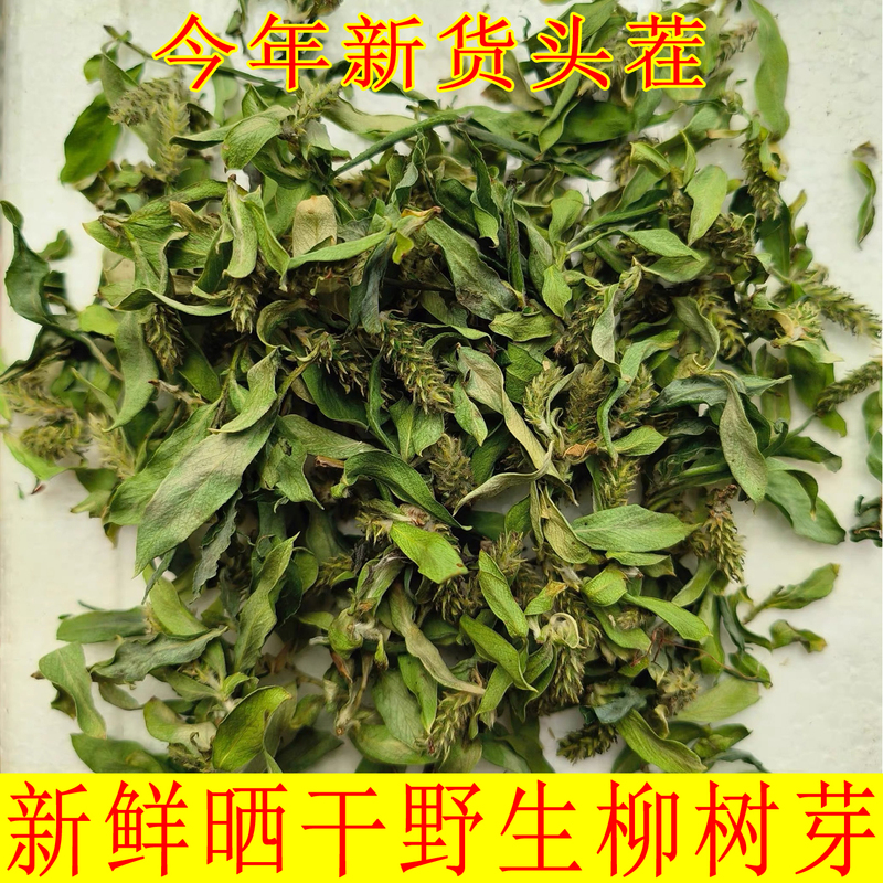 25 Years of New Harvests of Sun-Dried Willow Buds, Willow Leaves, Dried Willow Tips, Wild Willow Tree Tender Leaves, Picked before Qingming, for Making Herbal Tea