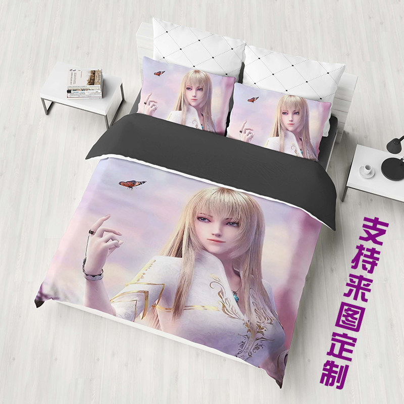 Male soldiers and Angel Yankee sheets student dorm single-person three-piece hero anime piece fox around