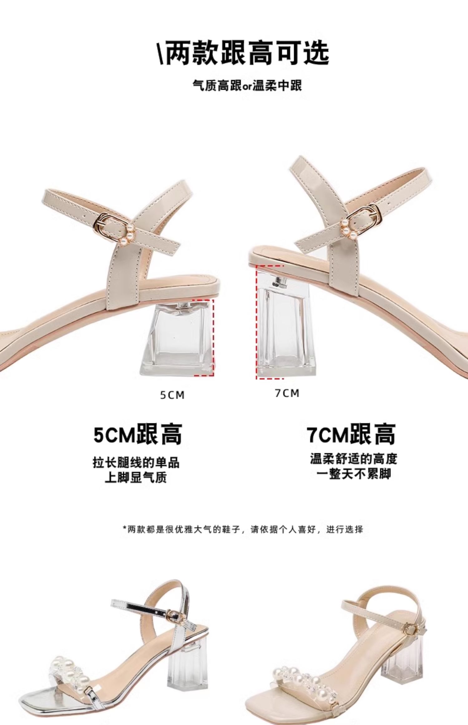 C9804 3130K GIÀY CAO GÓT NỮ RSKREGS GÓT VUÔNG MÙA HÈ TRONG SUỐT GIÀY DÉP NỮ G06 SẢN PHẨM MỚI