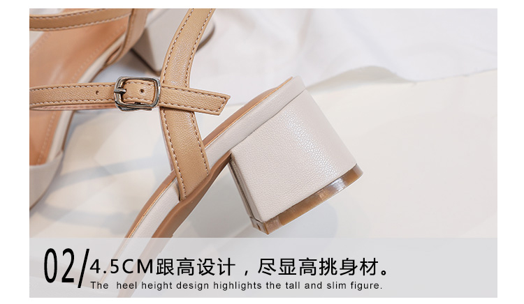 C9705 2760K GIÀY CAO GÓT NỮ RSKREGS GÓT VUÔNG MÙA HÈ GIÀY DÉP NỮ DA BÒ G06 SẢN PHẨM MỚI