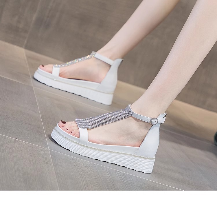 C9798 3310K GIÀY CAO GÓT NỮ RSKREGS GẮN ĐÁ MÙA HÈ ĐẾ XUỒNG MIỆNG CÁ GIÀY DÉP NỮ DA BÒ G06 SẢN PHẨM MỚI