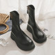 Black Martin boots short boots for women British style autumn and winter plus velvet 2025 new versatile internet celebrity popular thick-soled chimney boots