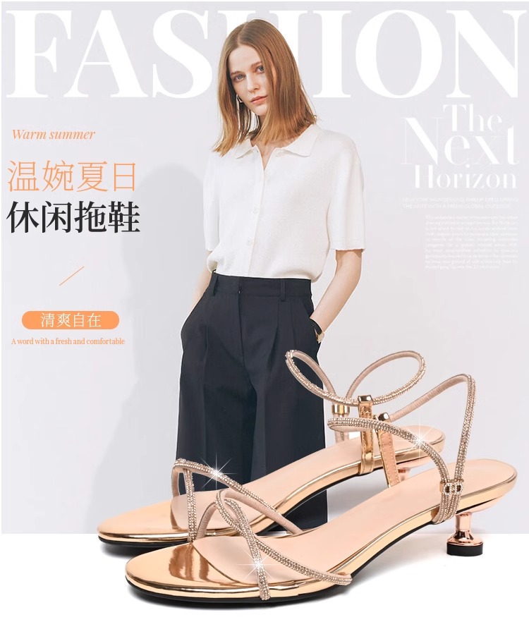 C9812 3130K GIÀY DÉP SANDAL NỮ RSKREGS GẮN ĐÁ GÓT NHỌN MÙA HÈ GIÀY DÉP NỮ G06 SẢN PHẨM MỚI