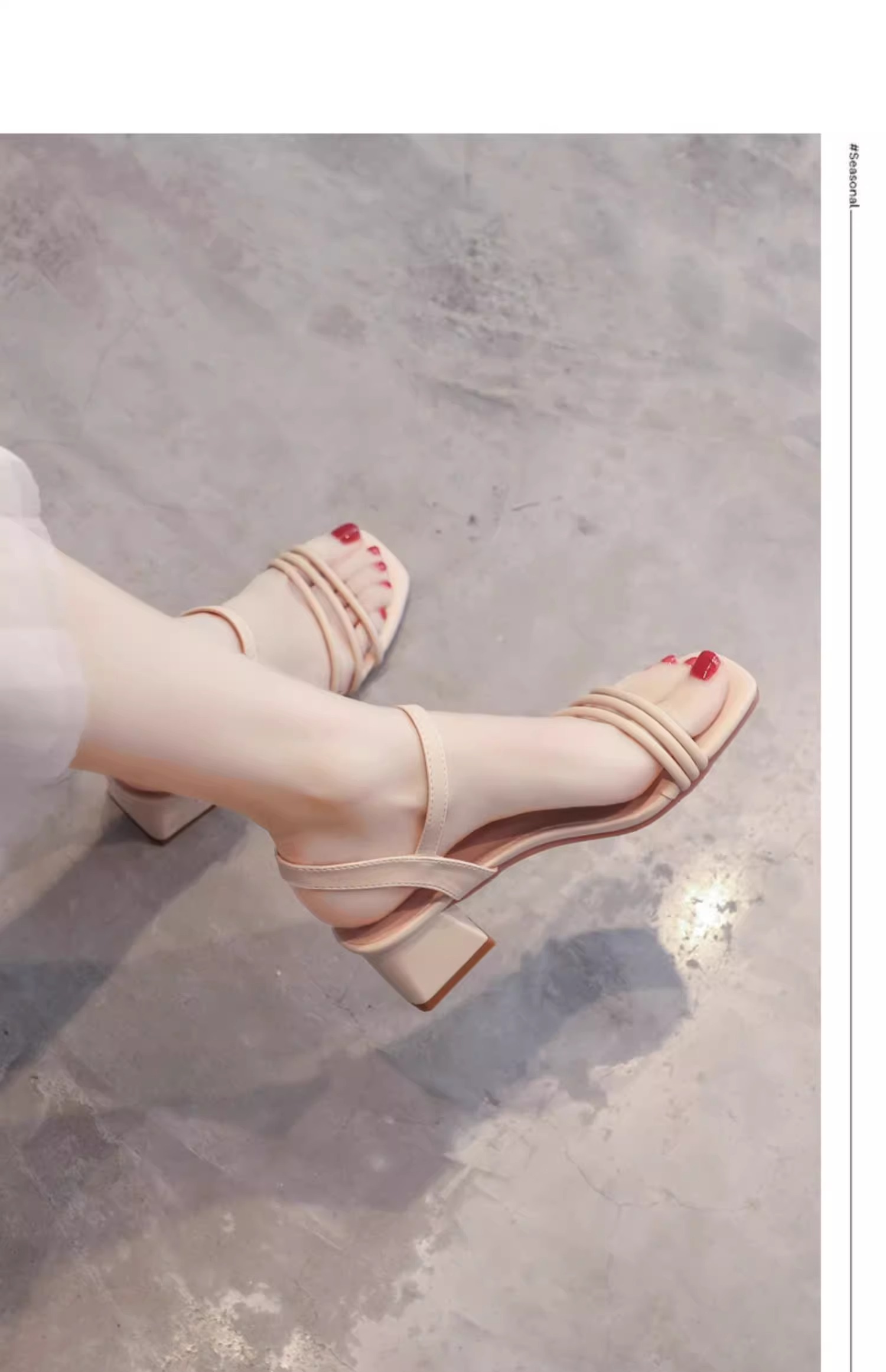 C9809 2760K GIÀY CAO GÓT NỮ RSKREGS GÓT VUÔNG MÙA HÈ GIÀY DÉP NỮ G06 SẢN PHẨM MỚI