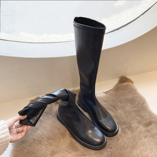 Women's Long Boots for Autumn and Winter, Fleece-Lined, 2025 New Style, Over-The-Knee High Boots, Knight Boots, Slimming for Thick Legs, Slim Martin Boots