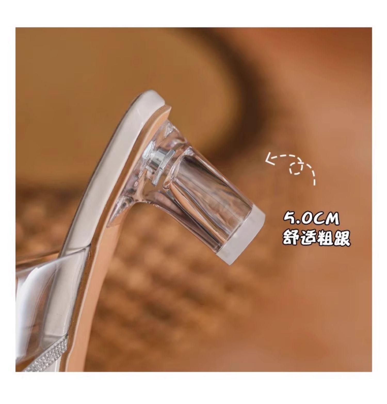 C9802 2760K GIÀY DÉP SANDAL NỮ RSKREGS GẮN ĐÁ GÓT VUÔNG MÙA HÈ TRONG SUỐT GIÀY DÉP NỮ G06 SẢN PHẨM MỚI