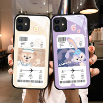 Cute cartoon suitable for apple 11 mobile phone shell net red lady iphone12promax glass 12pro silicone gel full package x personality couples xsmax protective sleeve 8plu