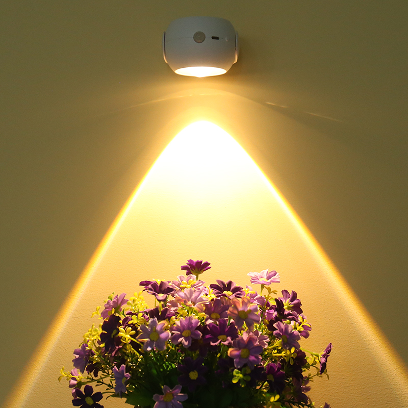Charging Spotlight Free of wiring Perforated Wall Light Home Magnetic Suction Wireless Background Wall Induction Lights Free of wiring wall lights-Taobao