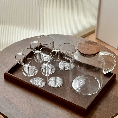 Стеклянный заварочный чайник для домашнего использования, вместительный и большой фруктовый чай