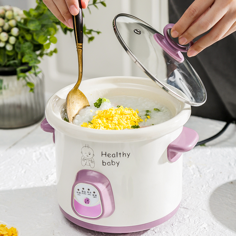 Baby baby porridge pot bb pot porridge pot small stew pot electric cooker porridge pot automatic mini household non-staple food ceramics
