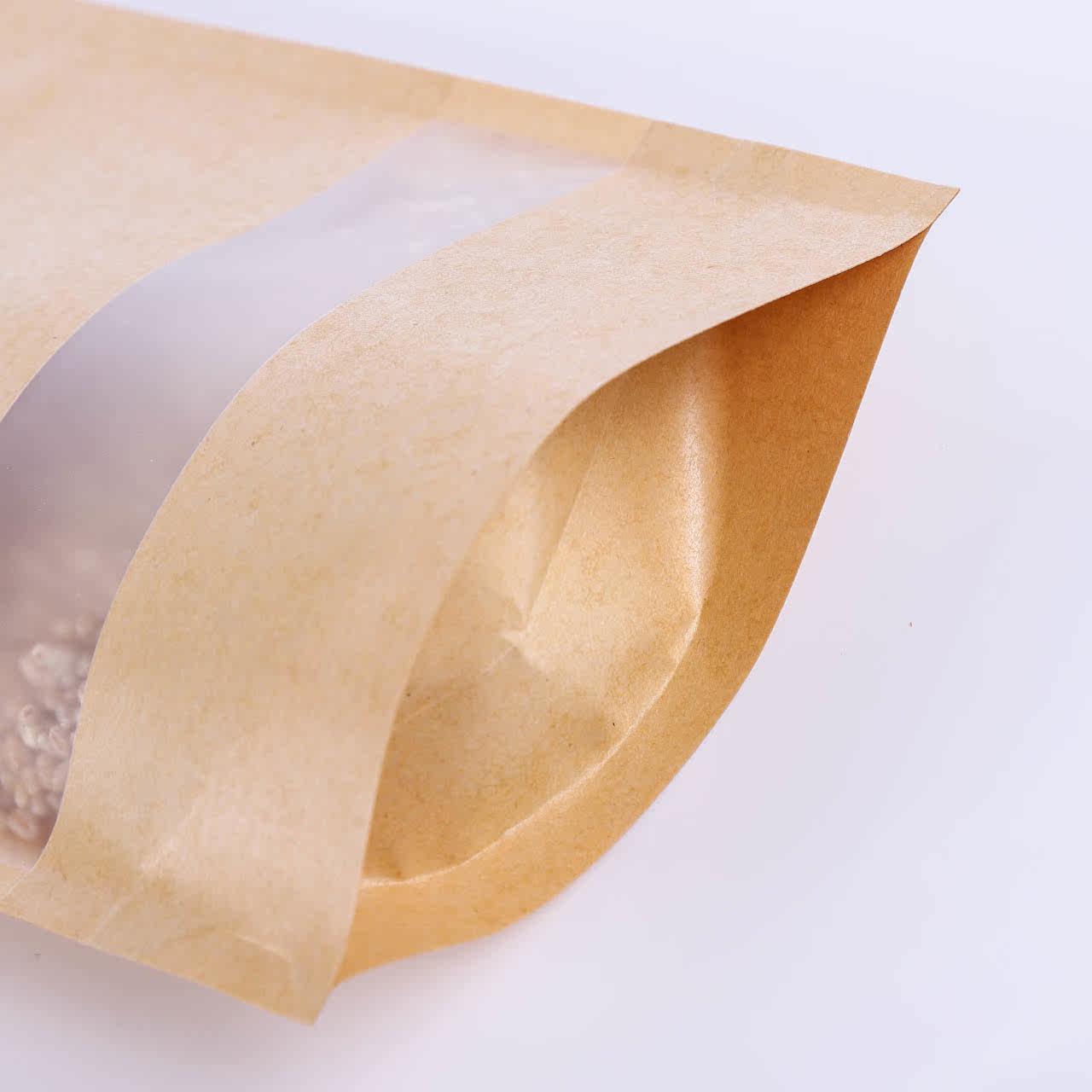 Птичье гнездо пакет 牛皮纸袋自封袋开窗食品零食包装袋干果密封袋红枣茶叶袋加厚防潮