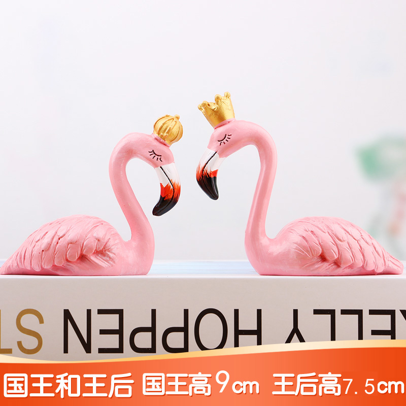 Creative Nordic style desktop ins flamingo animal decoration bedroom living room room girl heart decoration decoration