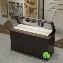 Hydraulic museum glass display cabinet cultural relics antique calligraphy and painting art display cabinet custom enterprise exhibition hall counter