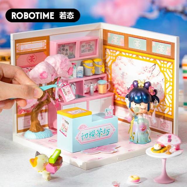 Ruoruolai Chuying Tea House Super World Handmade DIY Cabin Assembled Building Block Toy Girl Birthday Gift