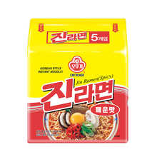 韩国进口不倒翁金拉面韩式辣味方便面5袋