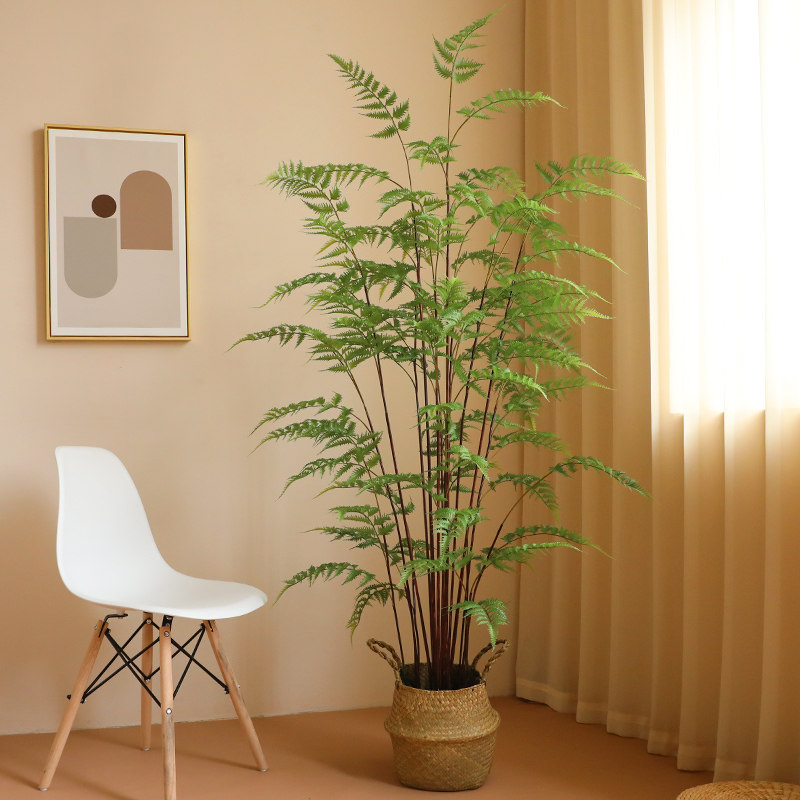 Tai Huan tree Tree Emulation Plant Potted Plant Potted large ferns Green Plant Nordic Indoor Floor Decoration Pendulum-Taobao