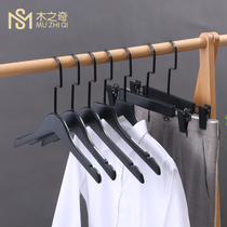 Womens clothing store special wooden hanger black solid wood clothing hook wholesale pants rack childrens clothing store clothes hanger