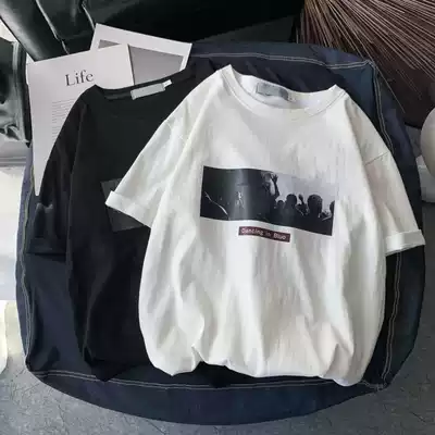 Ancient feeling Girl T-shirt loose port flavor retro American Tide brand short sleeve female Korean top ins tide 2021 New