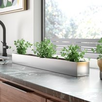 Nordic minimalist iron art Balcony Silver Floral Box Indoor multi-meat white flower pots Vegetable Pots Green Plant rust-proof flower grooves