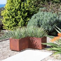 Nordic minimalist iron art floor L shaped flower box sales floor flower pots shelf balcony outdoor metal flower groove plant flower altars