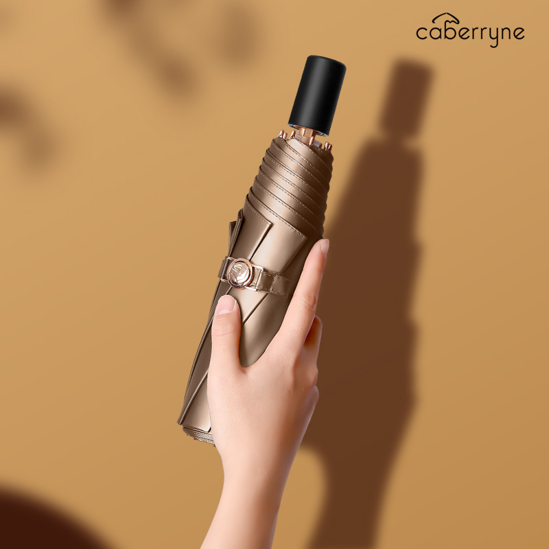 Champagne glue double layer vinyl sunscreen umbrella heat insulation cooling super anti-ultraviolet sun umbrella female upf50+