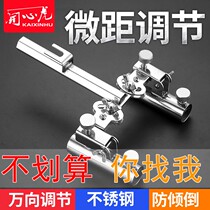 Stainless steel table fishing double battery bracket Universal fishing box fishing chair hand rod double-headed battery frame Fishing gear double rod bracket
