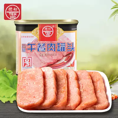 Dehe Ham canned luncheon meat 340g Yunnan specialty Xuanwei Ham canned hot pot Western food breakfast onion grab cake ingredients