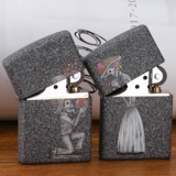 Оригинальная подлинная пара пожарной машины Zhibao Zippo керосина вышла замуж за любовь к машинному скелету, чтобы жениться