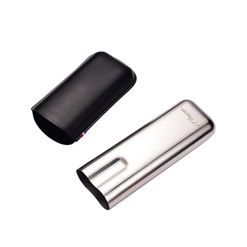 Французский Dupeng S.T.Dupont подлинный портативный двухстроительный металлическая сигаретная коробка кожа