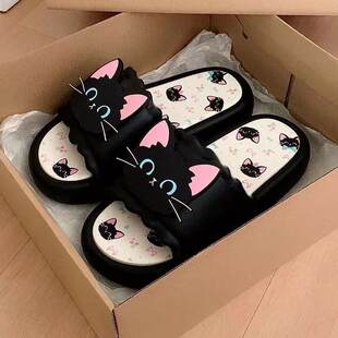 Новый стиль slippers для женщин надевать на улице летом, внутри и дома, выглядящие стильно, нескользящие, против запаха, прохладные школьные тапочки для женщин