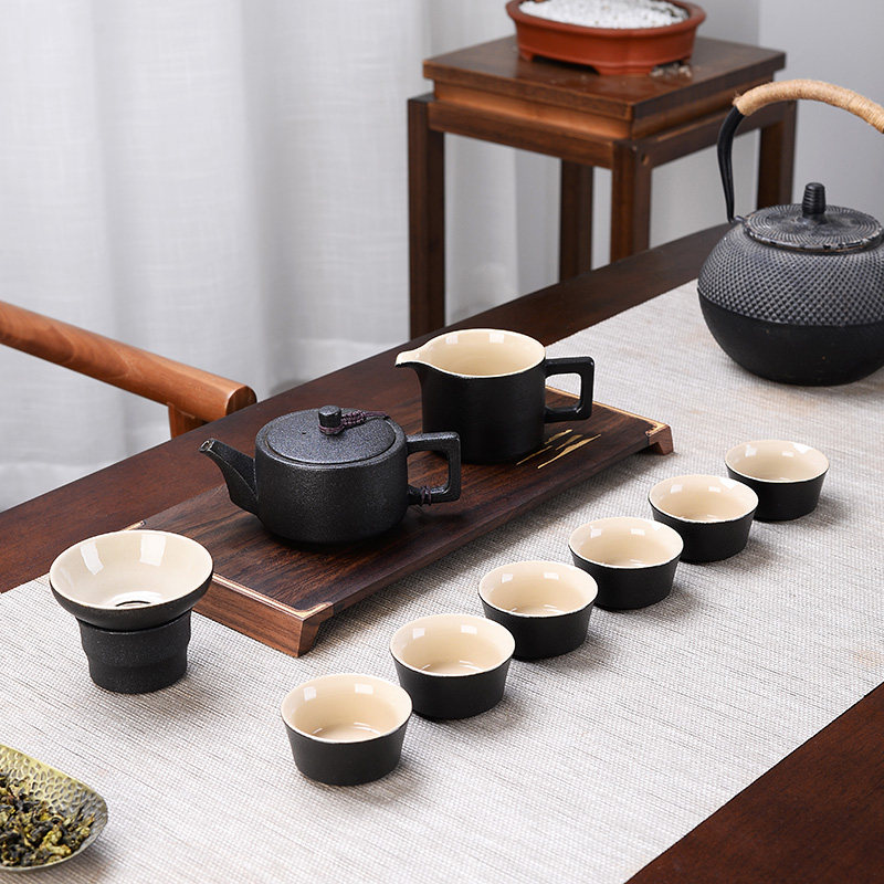Gongfu tea suit Home Ceramics Small Teapot Tea Tea Water Tea Cup Whole of Tea Tea Dao 6 Gentleman Zero Deserve-Taobao