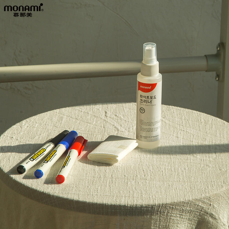 Monami flagship store Korea import monami large capacity 100ml whiteboard cleaner Clean easy wipe odor non-pungent blackboard wipe White Board clea