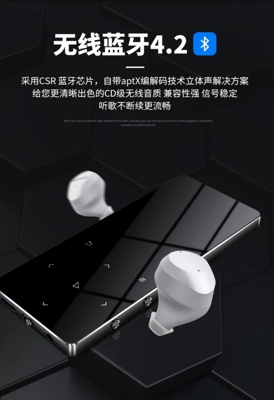 Đồng hồ báo thức bên ngoài Máy nghe nhạc mp3 Bluetooth hỗ trợ Huawei Meizu phiên bản sinh viên di động Walkman mp4 tắt theo lịch trình - Máy nghe nhạc mp3