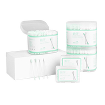 Cotton buds two-color four-headed cotton swabs for ear cleaning makeup cleaning multifunctional cotton swabs